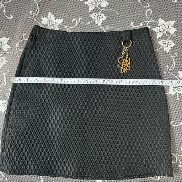 Vintage Sandro Paris Black Quilted Mini Skirt - Picture 11 of 14